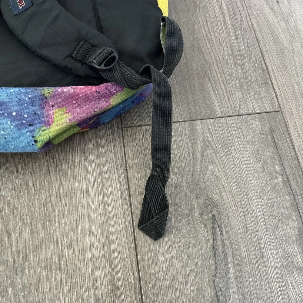 VTG Jansport Backpack Multicolor Paint Splatter Colorful Rare!